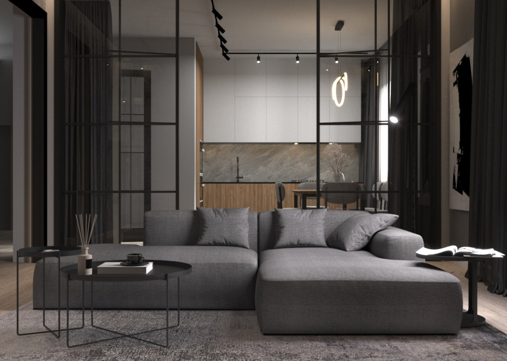 Кухня-гостиная в современном стиле