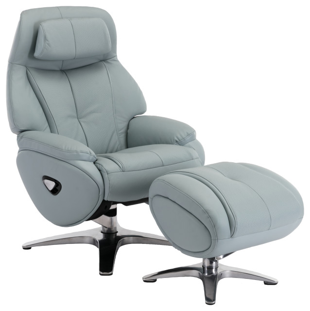 Melbourne Contemporary Recliner Chair With Ottoman Contemporary Recliner Chairs by World