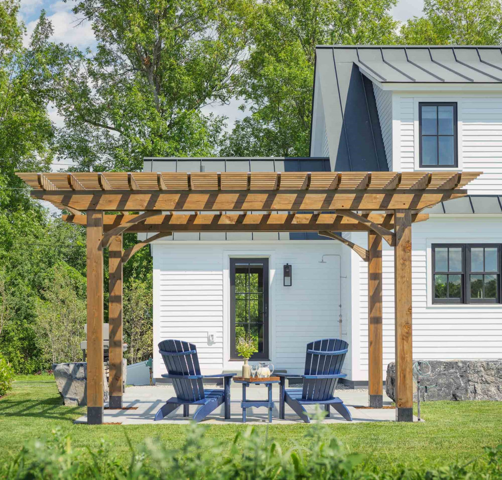 Guest Cottage Farmhouse Patio Burlington by Kate Nelson