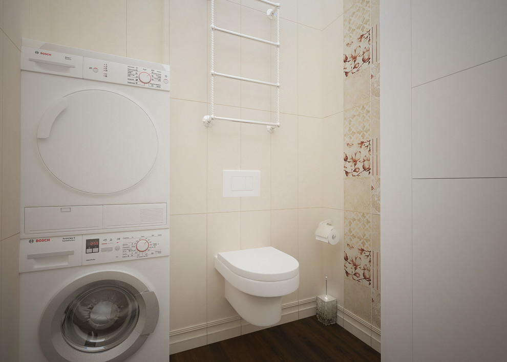 Гостевой санузел, совмещенный с прачечной