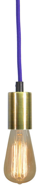Purple Antique Brass Pendant