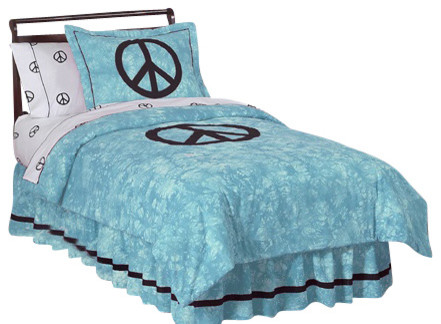 Blue Peace Children's Bedding Set Full/Queen (3 Pc.)