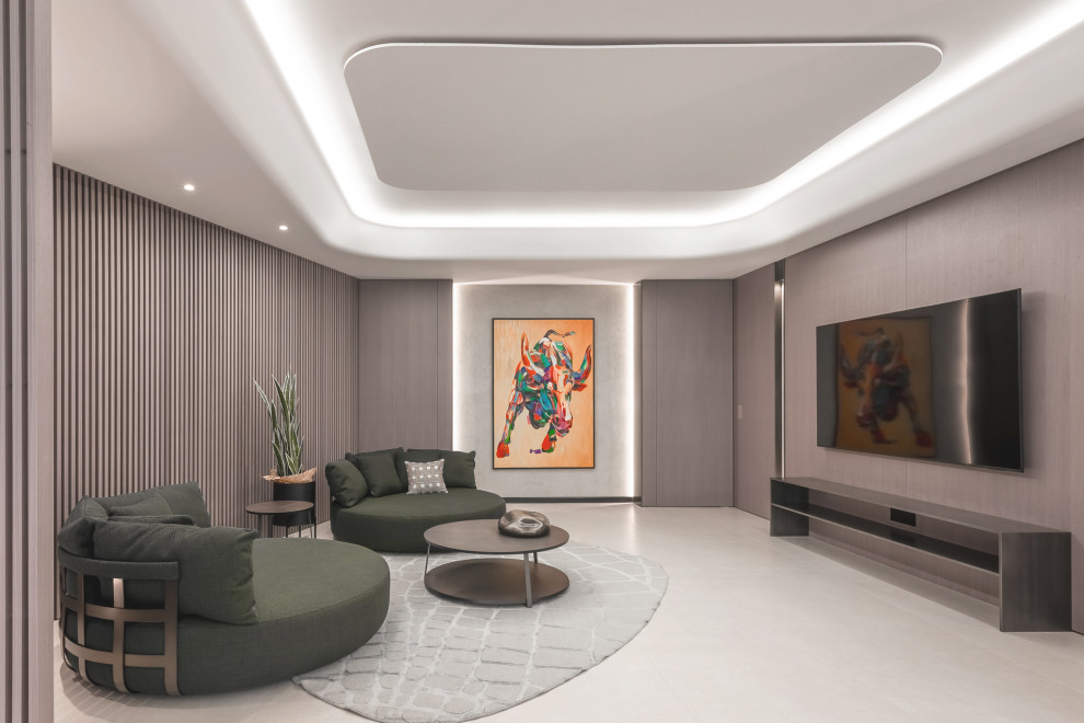Fusion modern. Interior design of a villa in Monte-Carlo