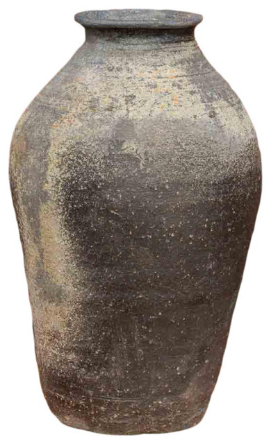 Ancient Korean Gray Pottery Water Jug - Farmhouse - Vases - by De-cor |  Houzz