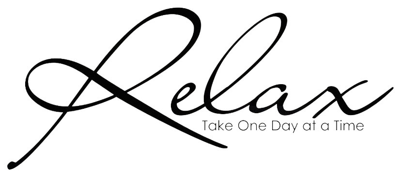 Decal Vinyl Wall Sticker Relax Take One Day At A Time Quote, Black