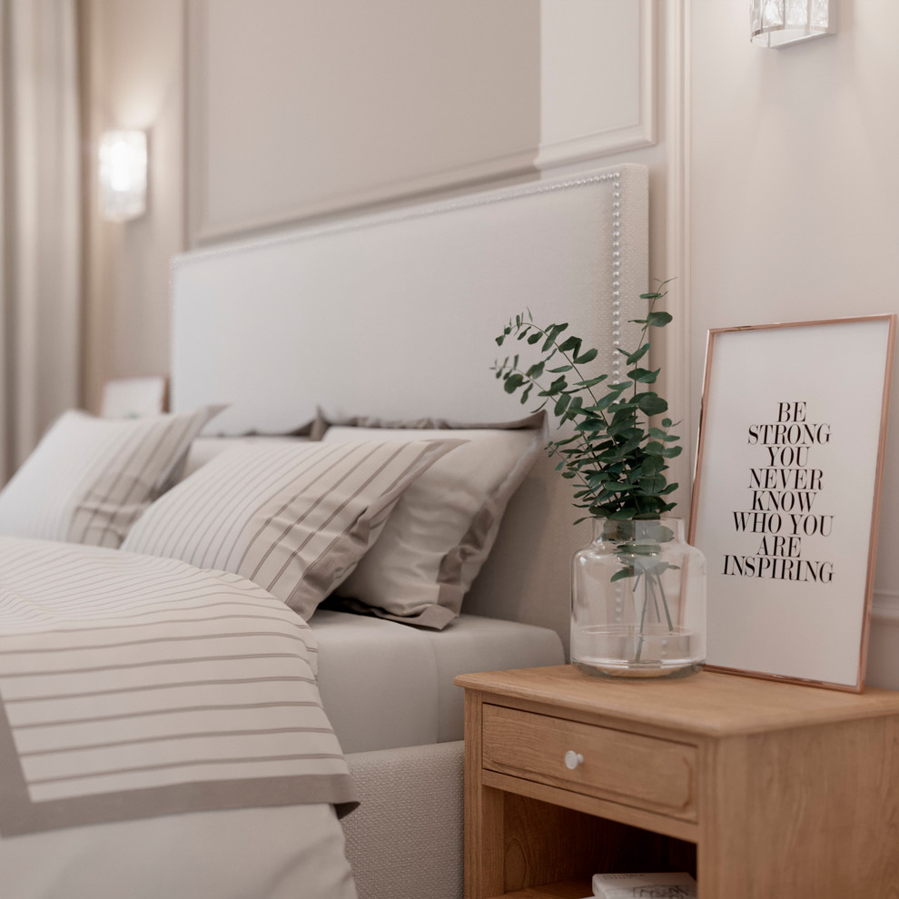 Спальня в светлых тонах (12,7 кв.м)