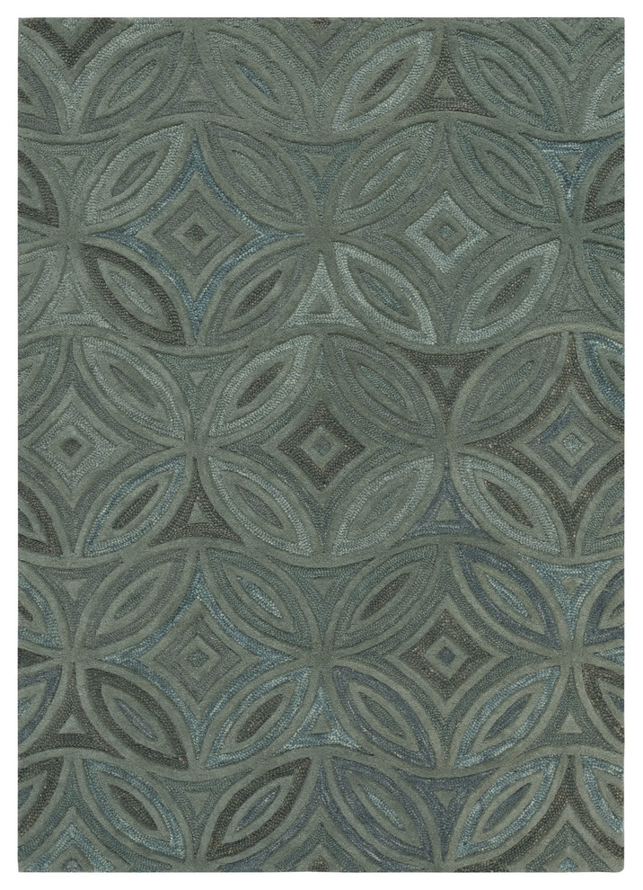 Surya Perspective PSV-33 8'x11' Peacock Green, Lily Pad Green Rug