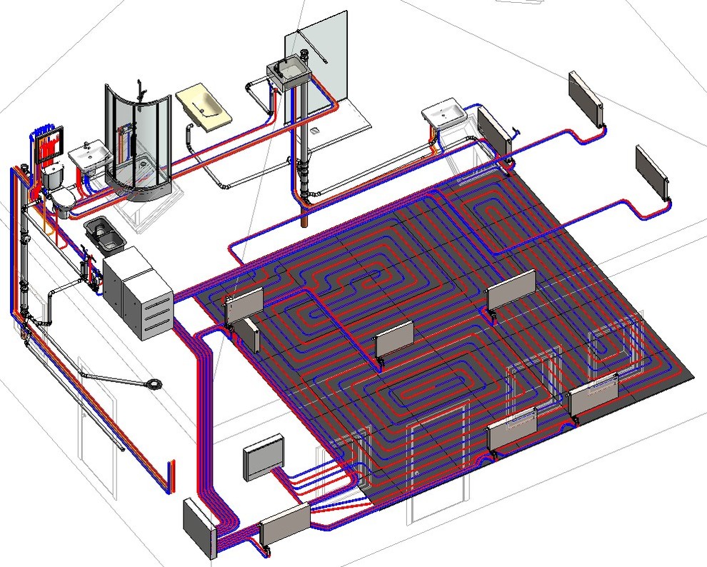 Инженерные системы загородного дома 600 м2
