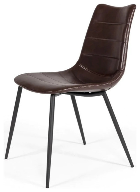 Lily Modern Brown Dining Chair, Set of 2 - Contemporary - Dining Chairs ...