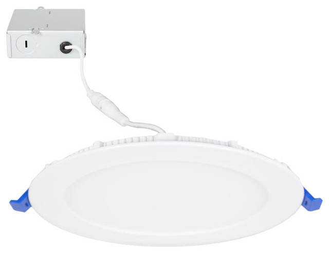 Maxxima 6 Inch Dimmable Slim Round Led Downlight Flat Panel Warm White Contemporary