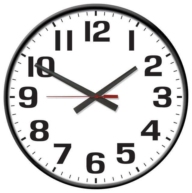 Warrior II Electric Outdoor Black Sand Wall Clock Contemporary