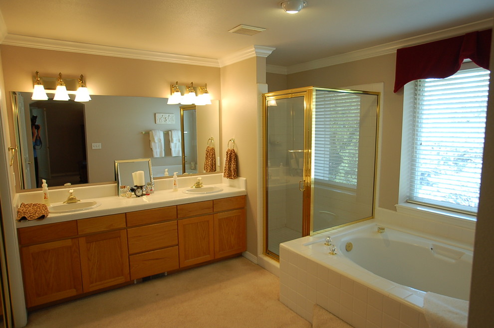 Before this master bath was transformed
