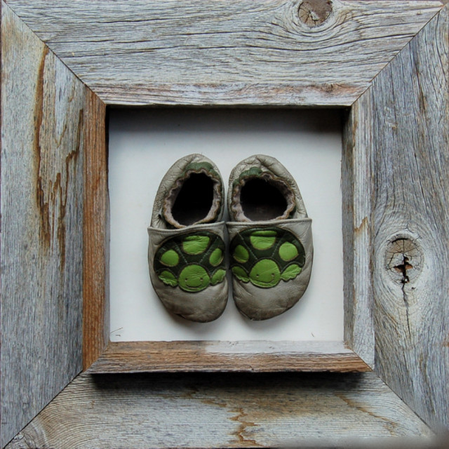 Set of Three Gray Barnwood Style Display Case Three Rustic Grey 8x10 Shadow Box