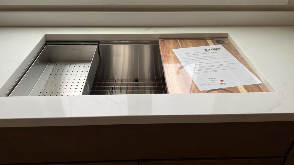 quartz seam on sink not happy!!