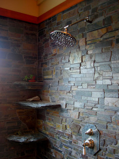 In Home Brazilian Slate Shower Room - Contemporary - Bathroom - San ...