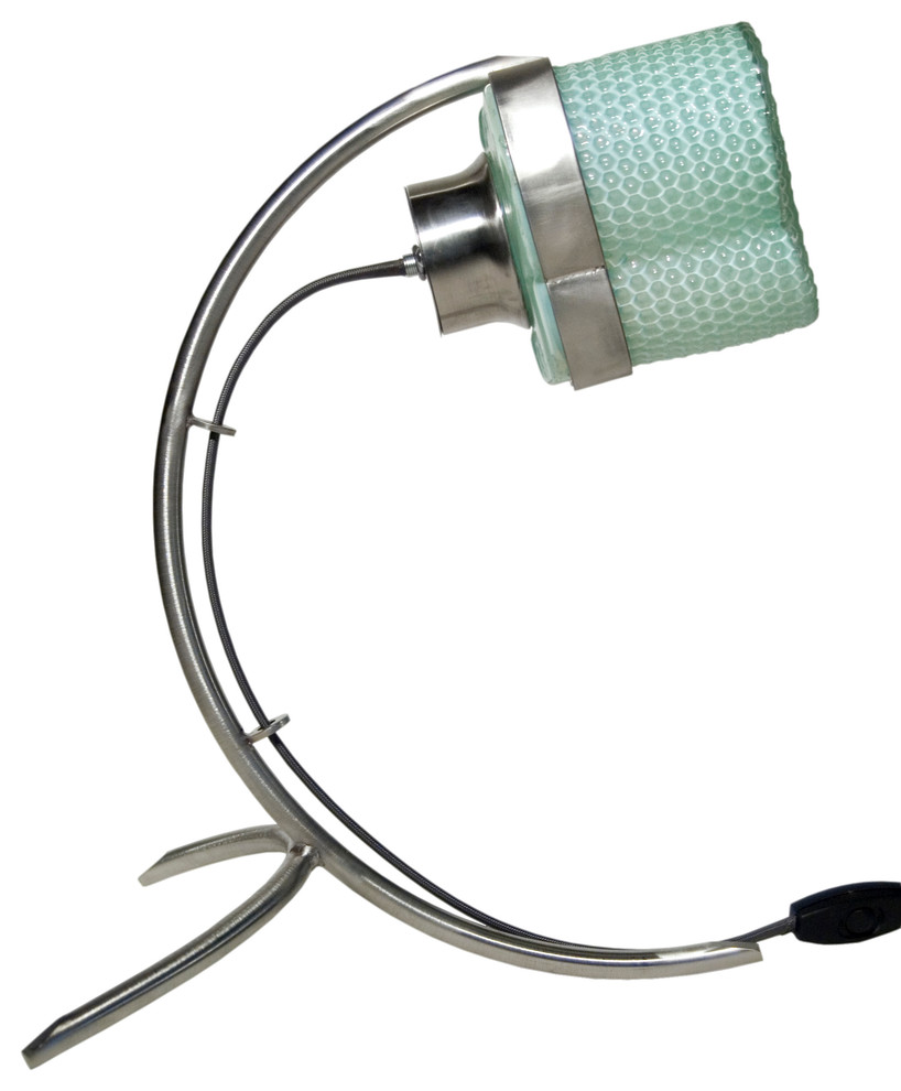 BB Table Lamp, Mint/Stainless Steel