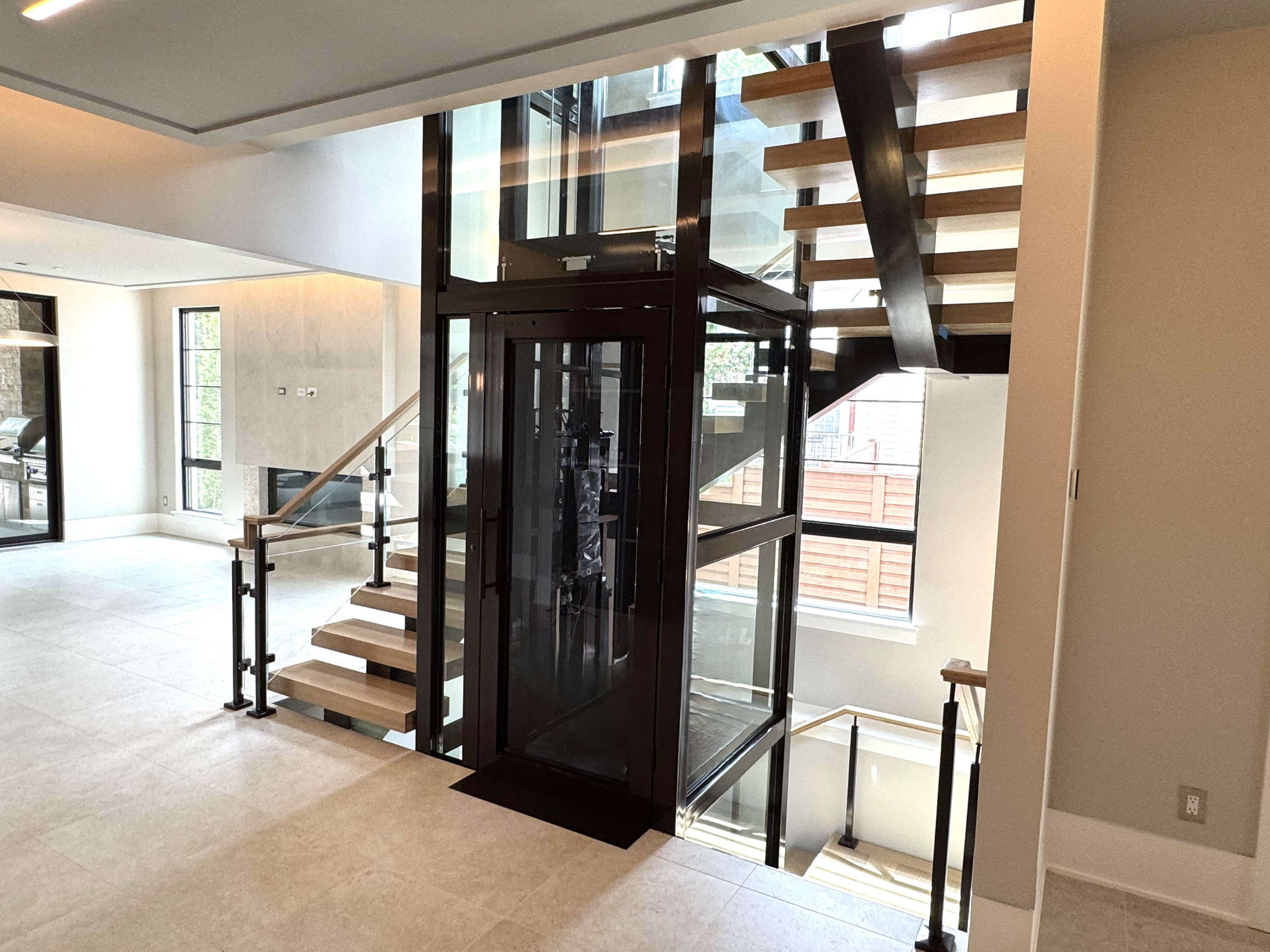 136_Modern Mono-Beam Encircling Glass Elevator, Bethesda, MD 20814