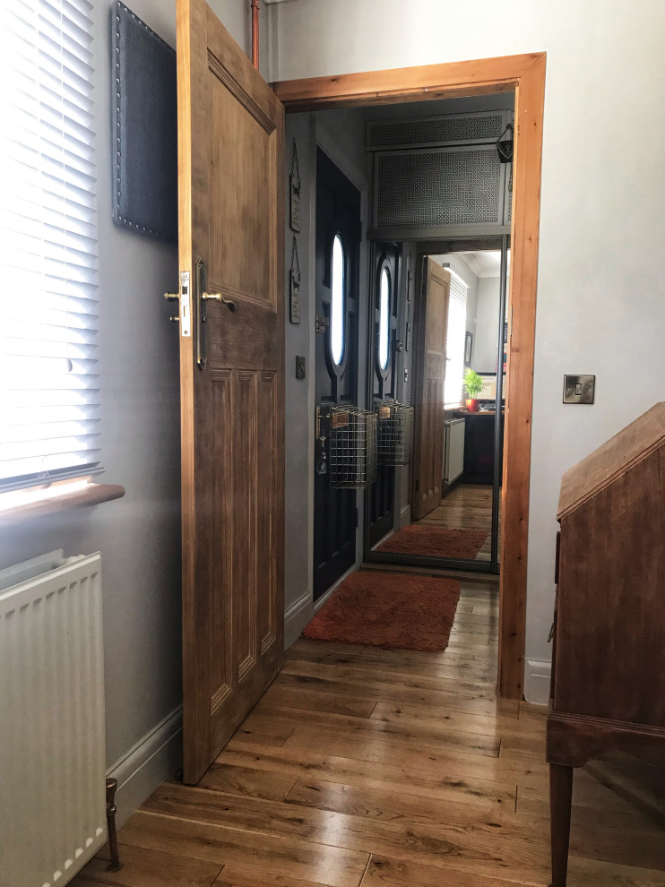 Contrasting hallway and stairs