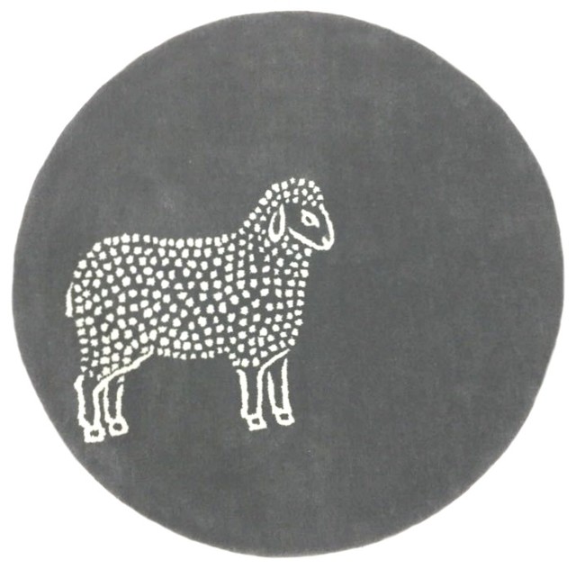 Sheep Wool Round Rug