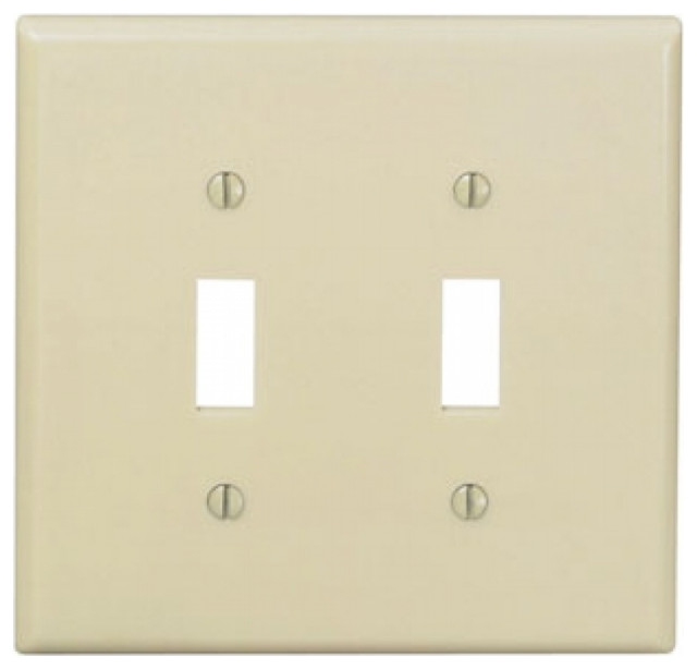 4.56 in. x 4.87 in. Plastic Electrical Switch Plate in Ivory RPBK35026