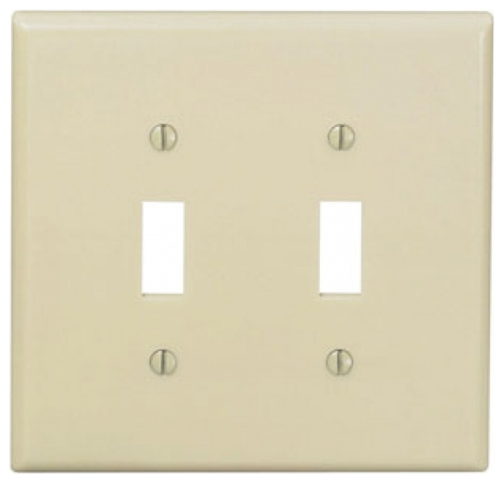 4.56 in. x 4.87 in. Plastic Electrical Switch Plate in Ivory RPBK35026