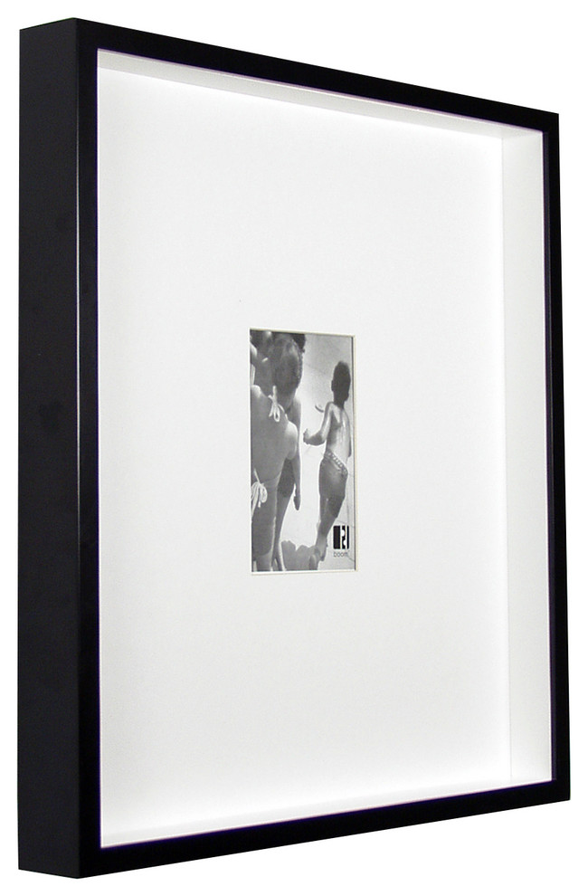 Chopin Shadow Frame, Black and White, 4"x6" Contemporary Picture