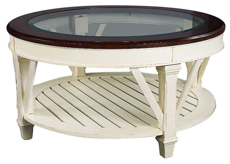 Promenade Round Cocktail Table by Hammary Beach Style Coffee Tables by SmartFurniture