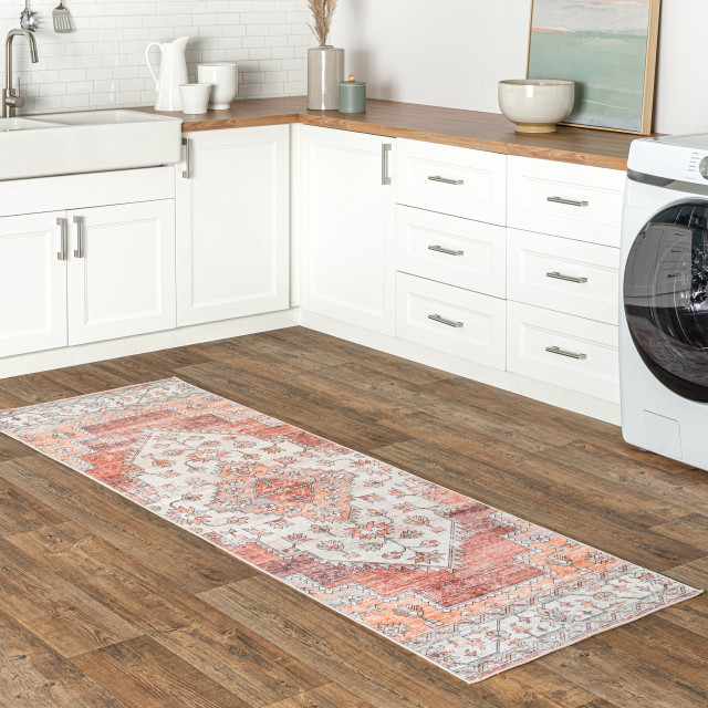 nuLOOM Dania Machine Washable Medallion Area Rug Southwestern Hall