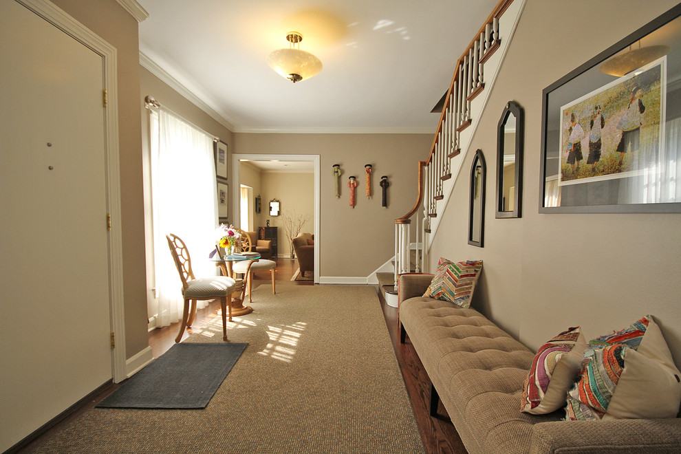 New paint, window treatment and custom area rug