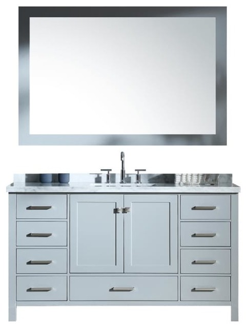 Ariel Cambridge 61 Single Sink Vanity Set Transitional Ariel Cambridge 61 Single Sink Vanity