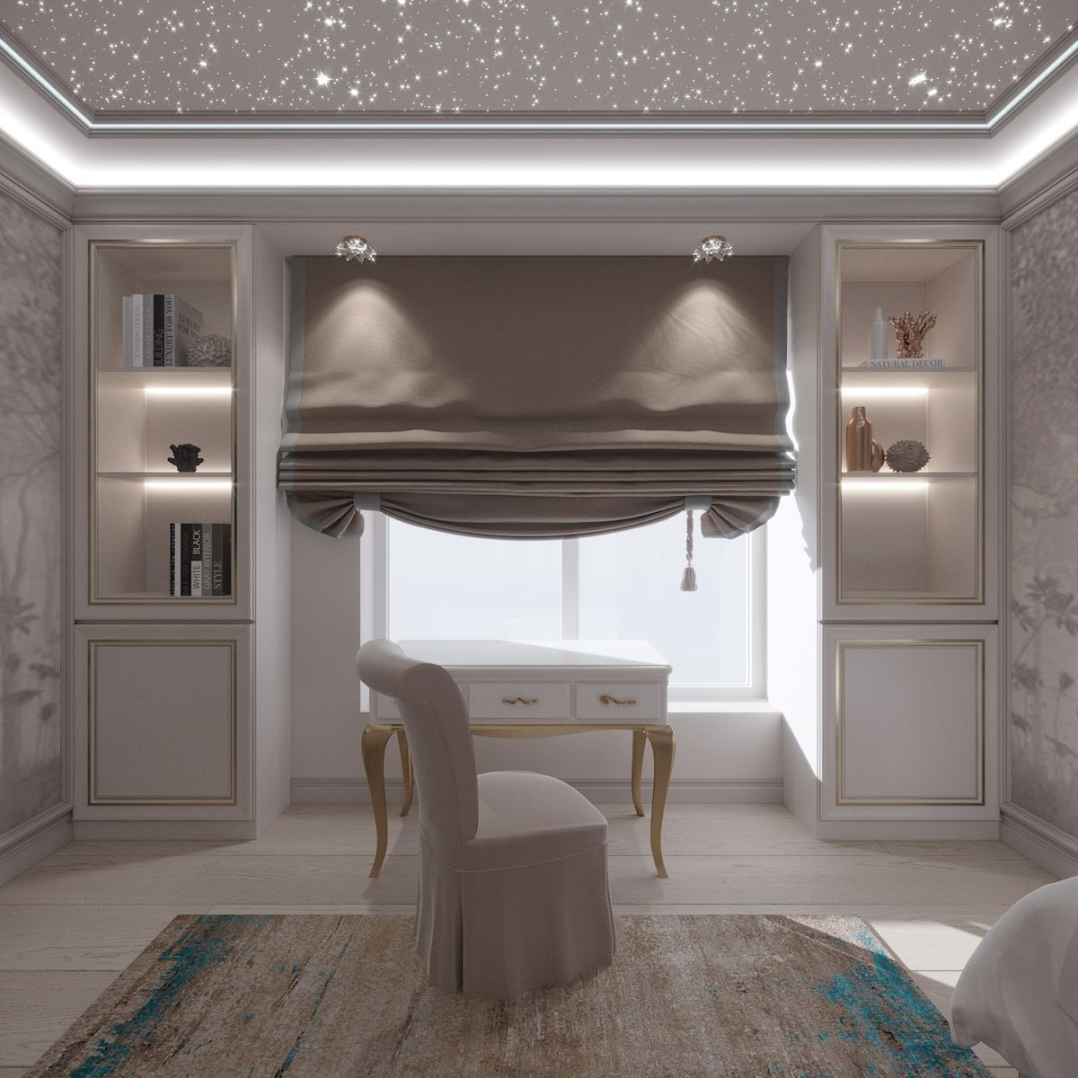 Дизайн спальни 4-комнатной квартиры в Москве