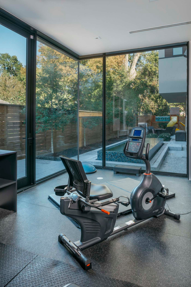Modern home gym in Houston.