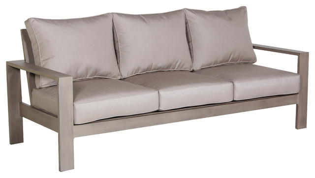 Aruba Aluminum Sofa with Sunbrella Cushions