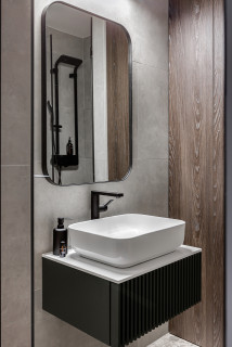 Дизайн ванной комнаты в черно-белом цвете 2022 — вдохновляющие идеи, модные тренды (фото)