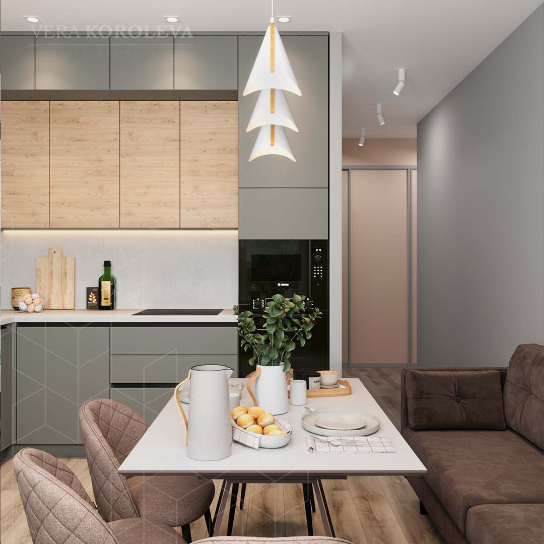 Дизайн-проект двухкомнатной квартиры в современном стиле