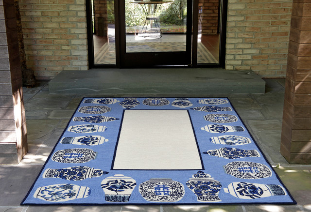 Frontporch Ginger Jars Indoor Outdoor Rug Blue 20 X30
