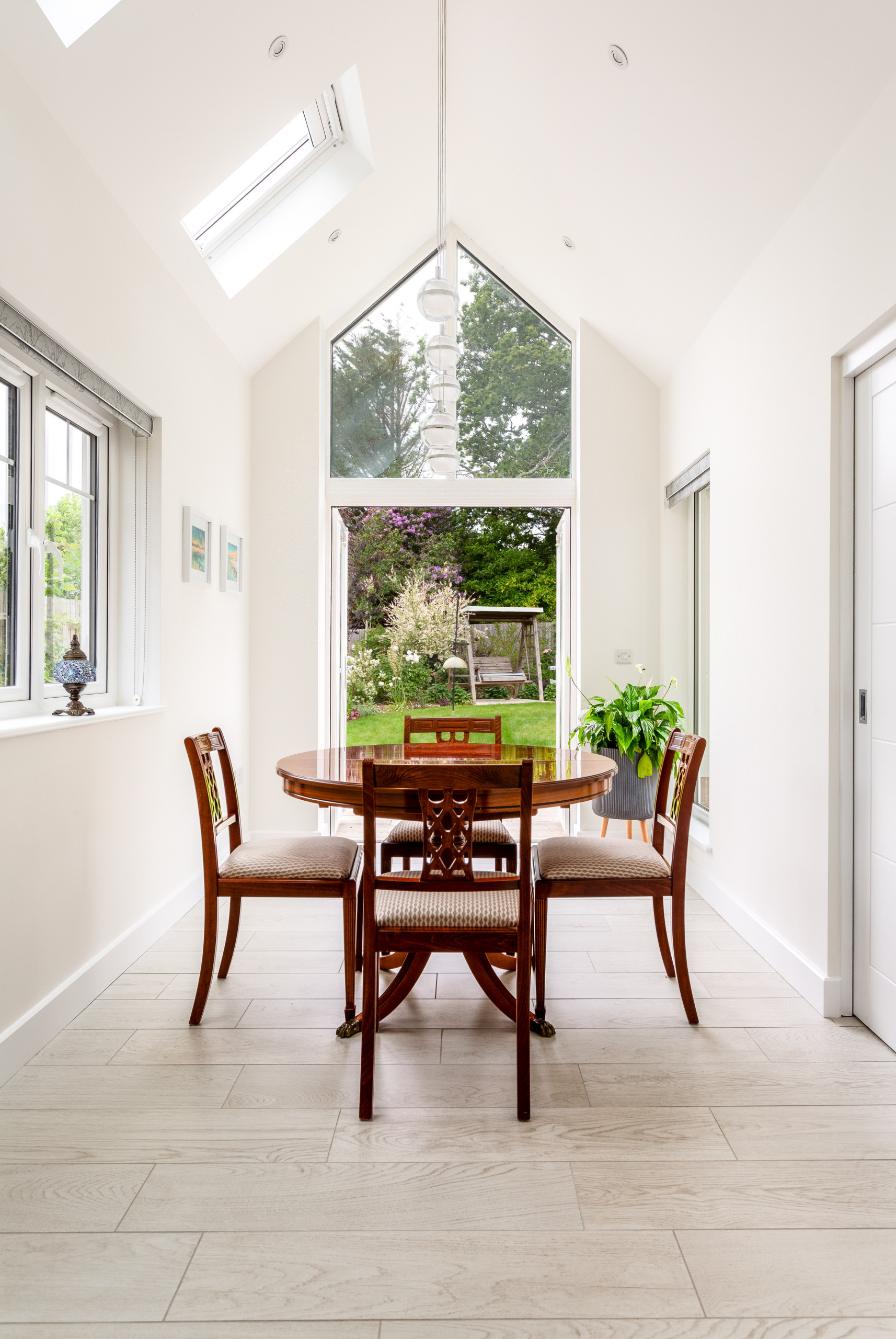 View of dining space to garden