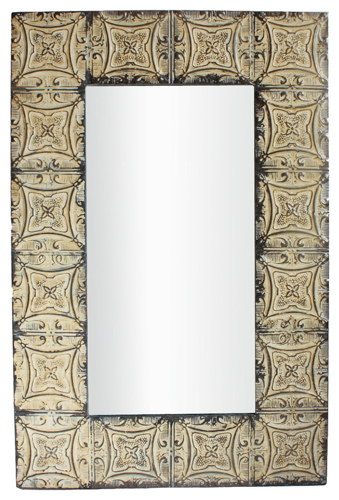 Tin Ceiling Mirror Rustic Wall Mirrors By Design Mix Furniture