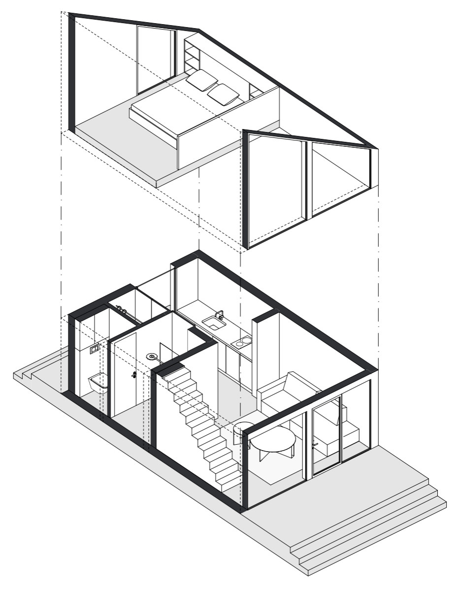 Гостевой каркасный дом S28