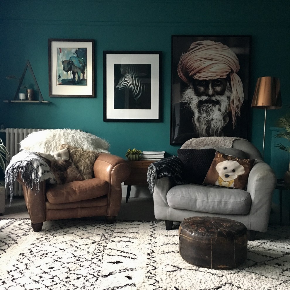 This is an example of an eclectic living room in Essex.