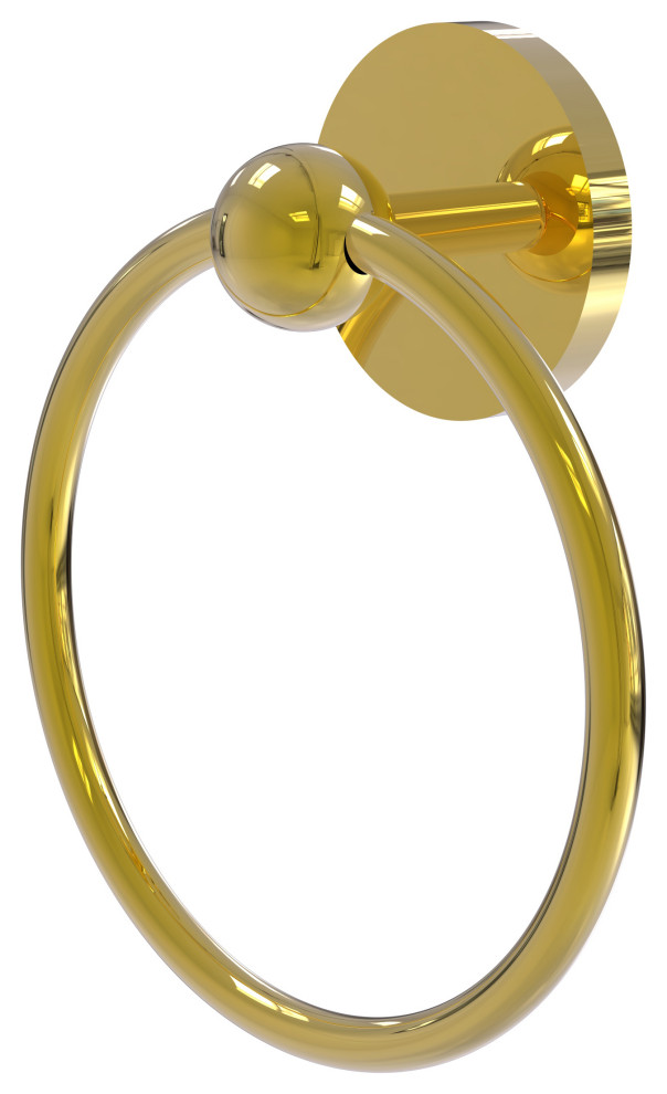 Skyline Towel Ring, Polished Brass