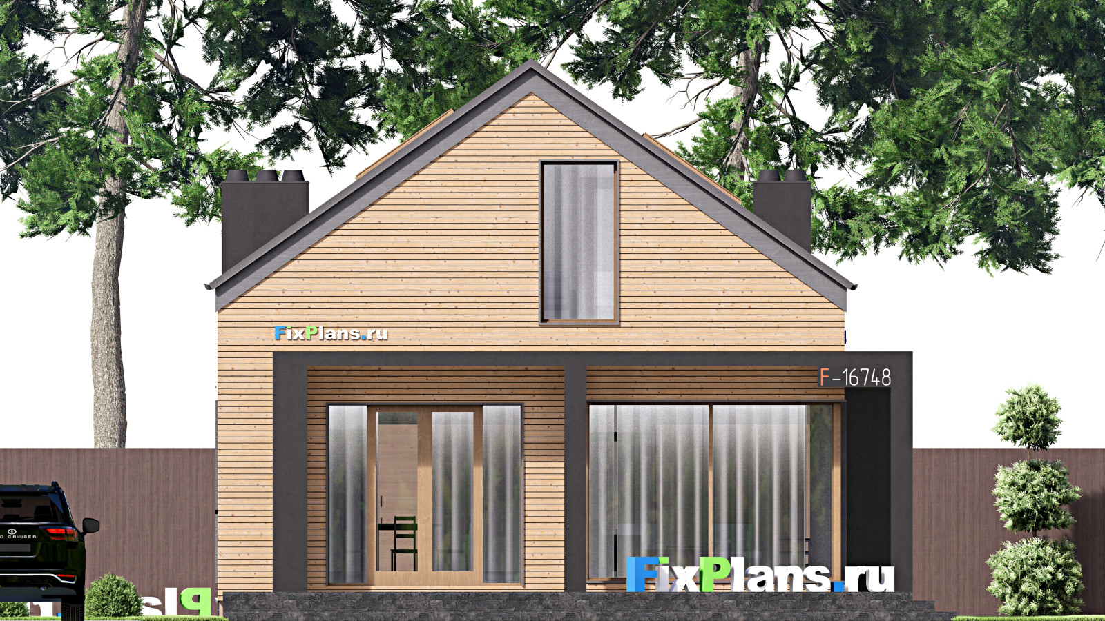 Проект дома с мансардой 21х9 м S249м2 F-16748