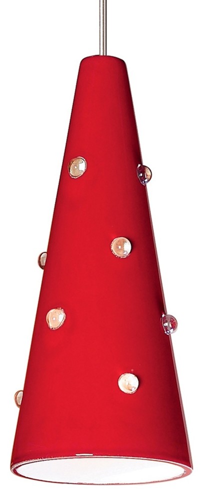 Wizard Modern Cone Shaped Mini Pendant Matador Red- Without Canopy