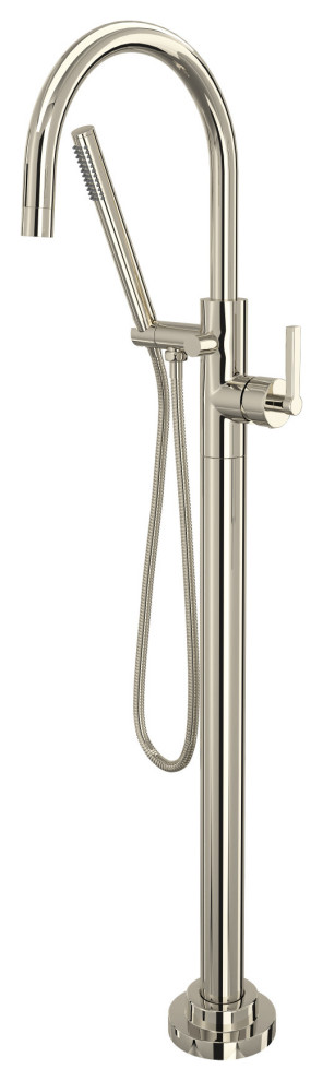 Rohl TLB06HF1LM Lombardia Floor Mounted Tub Filler - Polished Nickel