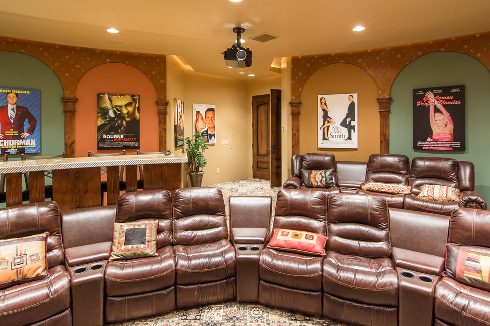 This is an example of a home theatre in Salt Lake City.