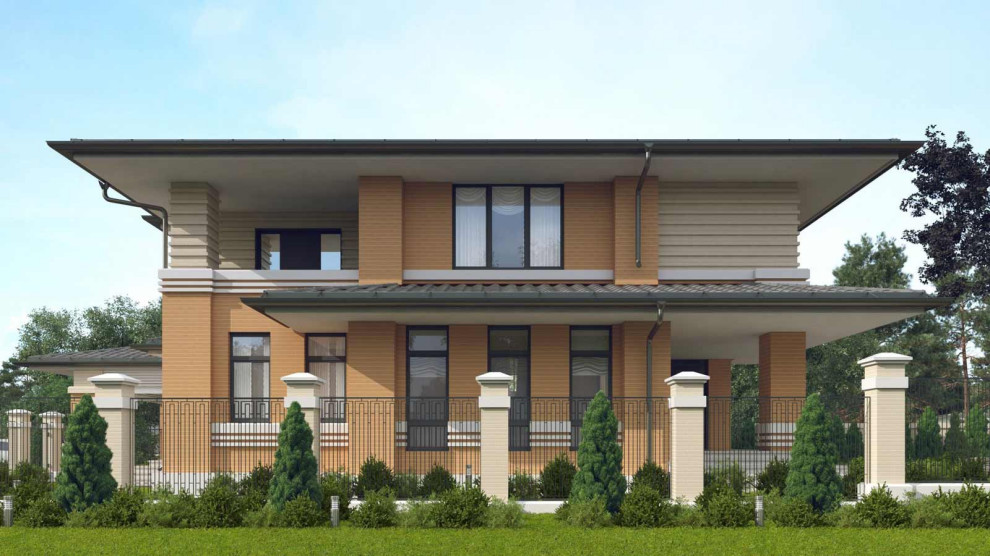 Проект дома в стиле Райта