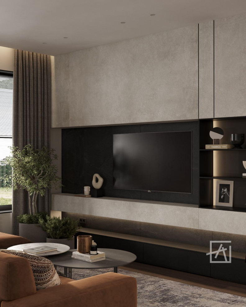 Кухня-гостиная в частном доме