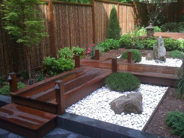 Bamboo Fencing, Black modern-garden