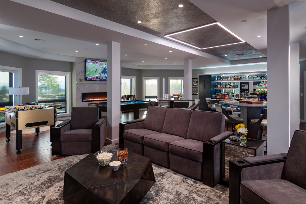 Basement - transitional basement idea