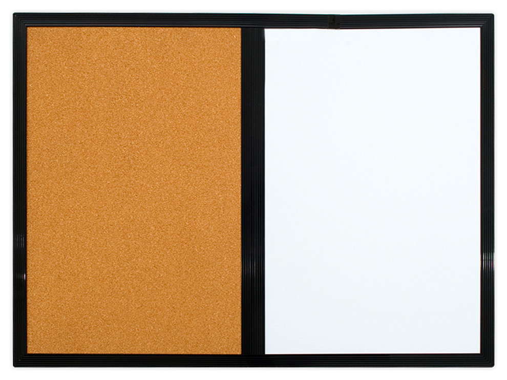 Jelinek Cork Combo DryErase and Cork Board, Framed Transitional